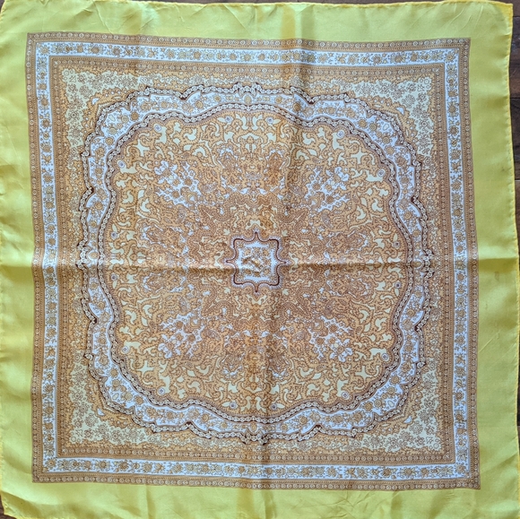Bright Yellow Square Scarf #hundredsofscarves - Picture 2 of 3